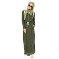 Fashion tingyu factory selling stocked women plain cotton fashion Muslim long dress